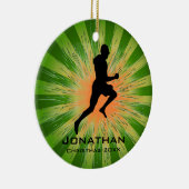 Personalisierter Runner-Ornament Keramikornament (Rechts)