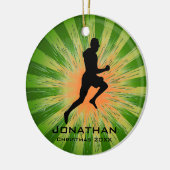 Personalisierter Runner-Ornament Keramikornament (Links)