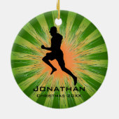 Personalisierter Runner-Ornament Keramikornament (Hinten)