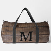 Personalisierter Rustikal-Brown-Monogram-Skriptnam Duffle Bag (Vorderseite)