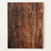 Personalisierter rustikaler Altholzplaner Planer (Rückseite)