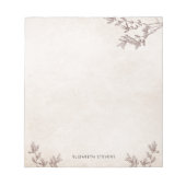 Personalisierter Rustikaler Altpapierbaum Notizblock (Vorderseite)