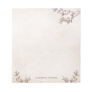 Personalisierter Rustikaler Altpapierbaum Notizblock