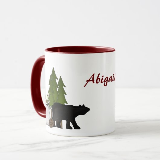 Personalisierter Rustikaler Bärenberg Tasse (Vorderseite Links)