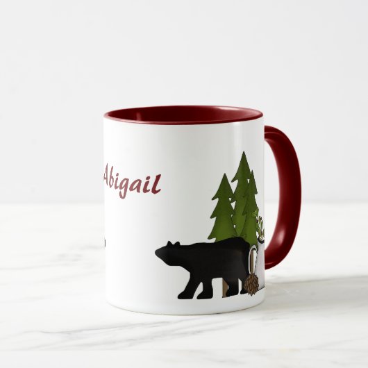 Personalisierter Rustikaler Bärenberg Tasse (VorderseiteRechts)