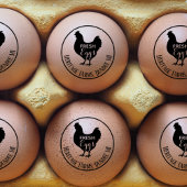 Personalisierter rustikaler Bauernhaus-Eierstempel Gummistempel