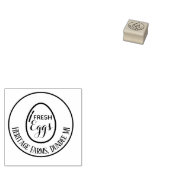 Personalisierter rustikaler Bauernhaus-Eierstempel Gummistempel (Stempel)