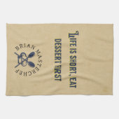 Personalisierter rustikaler Bauernhof Meisterchef Geschirrtuch (Horizontal)