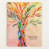 Personalisierter Rustikaler Baum Planer (Vorderseite)