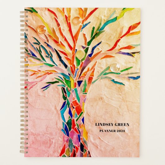 Personalisierter Rustikaler Baum Planer (Vorderseite)