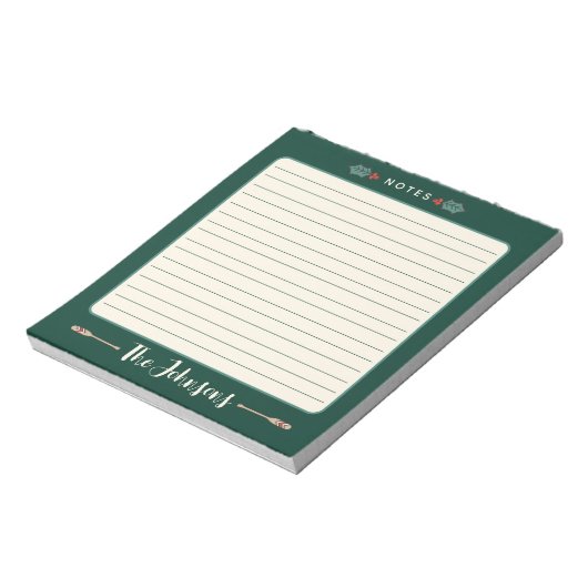 Personalisierter Rustikaler Camping Notizblock (Rotiert)