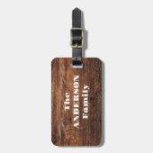 Personalisierter Rustikaler Designbelag Gepäckanhänger (Vorderseite vertikal)