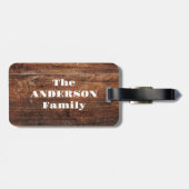 Personalisierter Rustikaler Designbelag Gepäckanhänger (Rückseite horizontal)