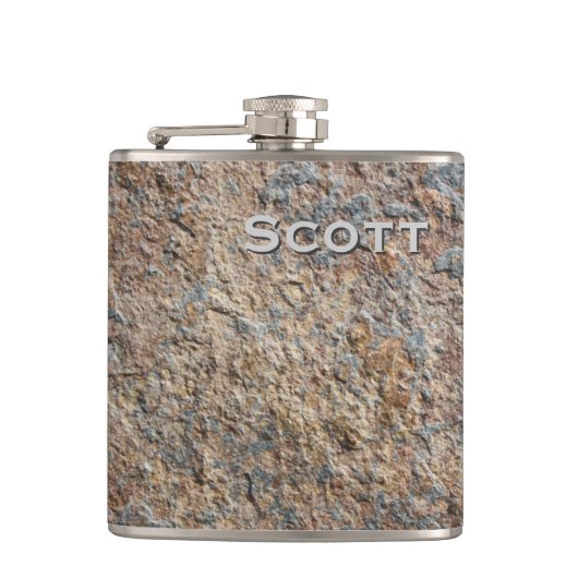 Personalisierter rustikaler | flachmann (Vorderseite)