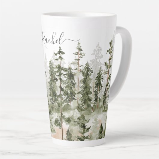 Personalisierter rustikaler Grünwald Milchtasse (Rechte Ecke)