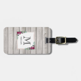 Personalisierter rustikaler heller hölzerner gepäckanhänger