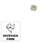 Personalisierter Rustikaler Hennen Name Ei Liebe Gummistempel (Stempel)
