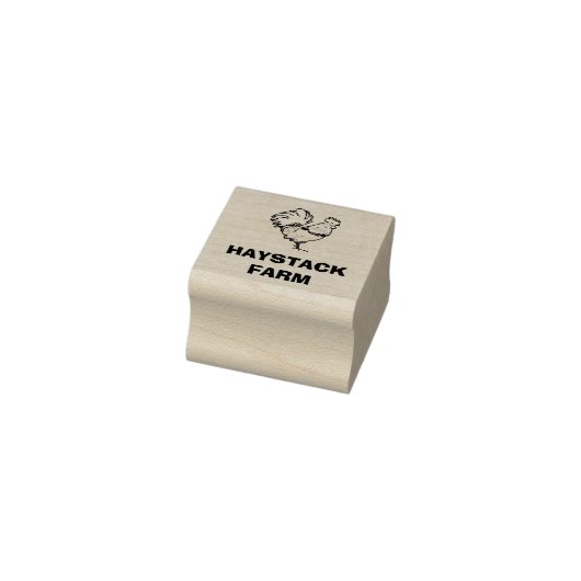 Personalisierter Rustikaler Hennen Name Ei Liebe Gummistempel (Stempel)