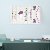 Personalisierter rustikaler Hochzeitshintergrund L Banner (Messeveranstaltung)