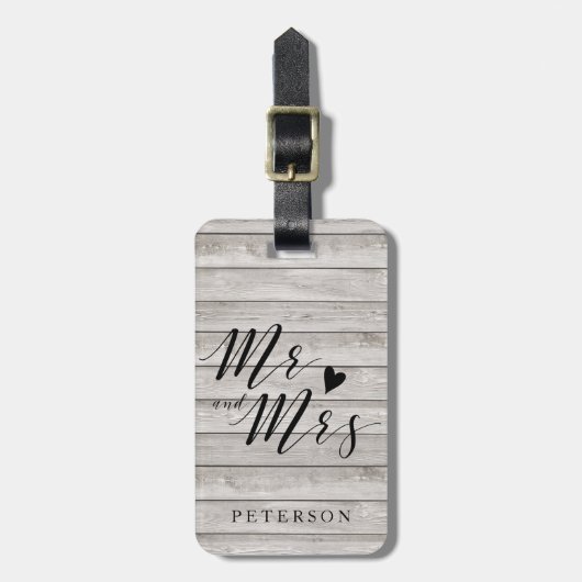 Personalisierter rustikaler hölzerner Gepäckumbau Gepäckanhänger (Vorderseite vertikal)