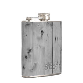 Personalisierter | rustikaler männlicher grauer flachmann (Rechts)