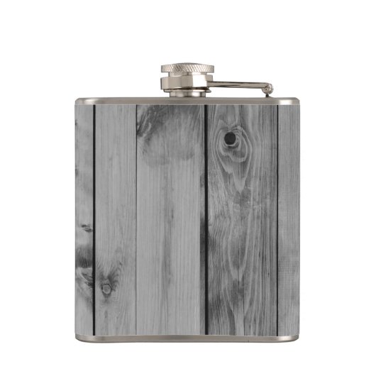 Personalisierter | rustikaler männlicher grauer flachmann (Rückseite)