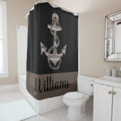 Personalisierter rustikaler nautischer ANCHOR | Duschvorhang (Beispiel)
