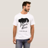 Personalisierter Rustikaler Papa Bär T-Shirt (Vorne ganz)