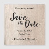 Personalisierter rustikaler, Save the Date bedruck Magnetkarte (Vorderseite)
