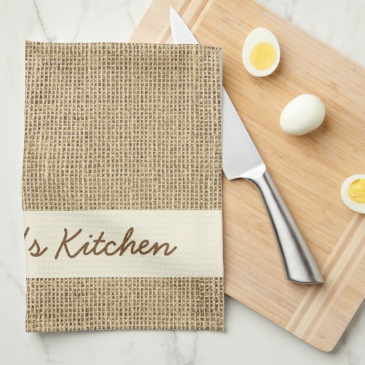 Personalisierter rustikaler Simulator Küchentuch (Viertel Falte)
