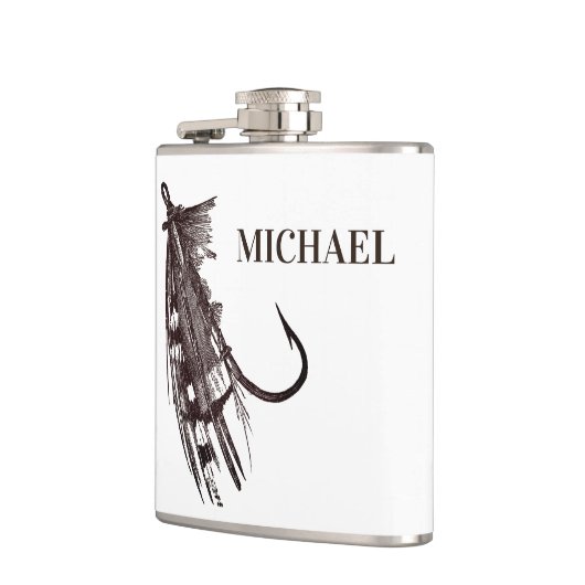 Personalisierter Rustikaler Tag des Vaters Flachmann (Links)