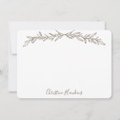 Personalisierter Rustikaler Twig Vintager Zweigkam Mitteilungskarte (Vorderseite)