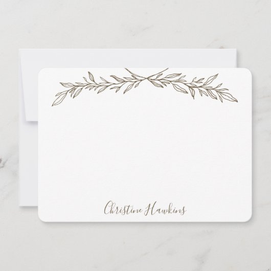 Personalisierter Rustikaler Twig Vintager Zweigkam Mitteilungskarte (Vorderseite)