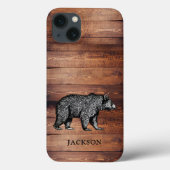 Personalisierter Rustikaler Walking Bär Case-Mate iPhone Hülle (Rückseite)
