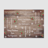 Personalisierter Rustikaler Weihnachtszaun Seidenpapier (Vorderseite)