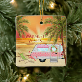 Personalisierter RV Camper Weihnachten Keramikornament