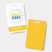 Personalisierter Saal-Pass für Lehrer Ausweis (Vorder- & Rückseite)