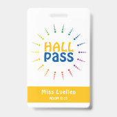 Personalisierter Saal-Pass für Lehrer Ausweis (Vorderseite)