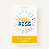 Personalisierter Saal-Pass für Lehrer Ausweis (Vorderseite)