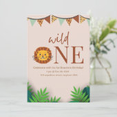 personalisierter Safari-Dschungel zum Geburtstag Einladung (Stehend Vorderseite)