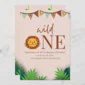 personalisierter Safari-Dschungel zum Geburtstag Einladung (Vorne/Hinten)