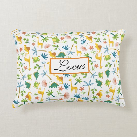 Personalisierter Safari-Kinderzimmer-Giraffe Dekokissen (Vorderseite)