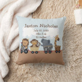 Personalisierter Safari-Tierzug-Pillow Keepake Kissen (Decke)