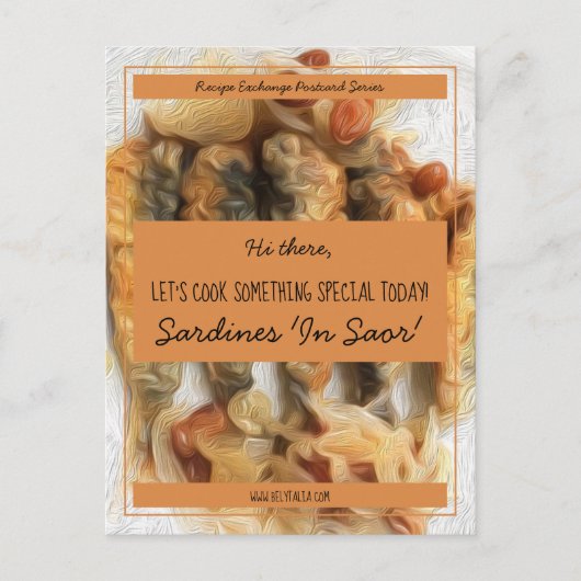 Personalisierter Saffron Black Script Recife Excha Postkarte (Vorderseite)