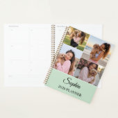 Personalisierter Salbeigrüner Foto-Collage-Planer Planer (Anzeige)
