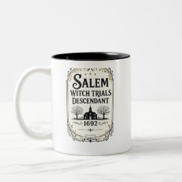 Personalisierter Salem Hexenprozess Nachfahren Bec Zweifarbige Tasse