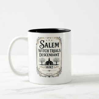 Personalisierter Salem Hexenprozess Nachfahren Bec Zweifarbige Tasse