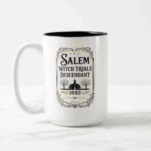 Personalisierter Salem Hexenprozesse Nachfahre Bec Zweifarbige Tasse