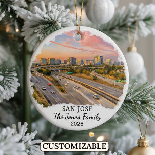 Personalisierter San Jose-Schmuck, Benutzerdefinie Keramik Ornament