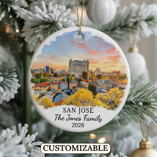 Personalisierter San Jose-Schmuck, Benutzerdefinie Keramik Ornament